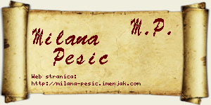 Milana Pešić vizit kartica